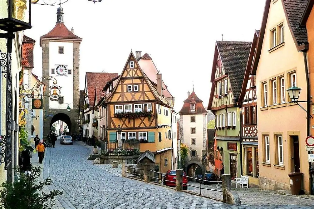 Medieval Town Square in Rothenburg ob der Tauber, Bavaria – for Film & Photography