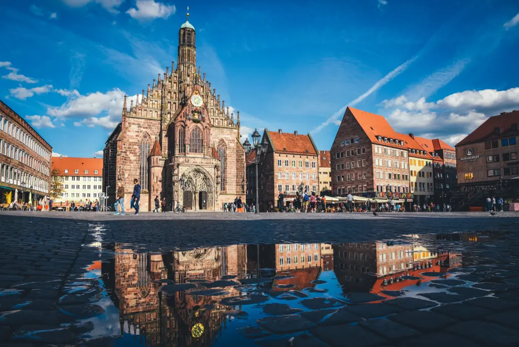Medieval Town Square in Rothenburg ob der Tauber, Bavaria – for Film & Photography