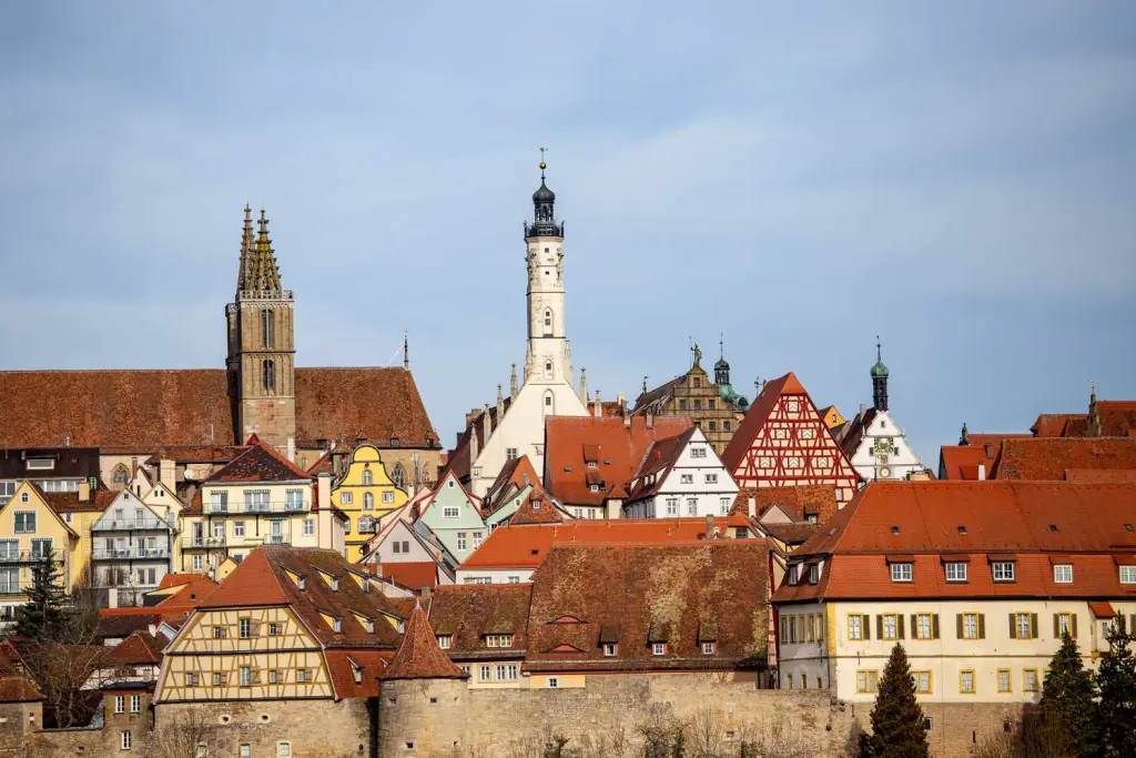 Medieval Town Square in Rothenburg ob der Tauber, Bavaria – for Film & Photography
